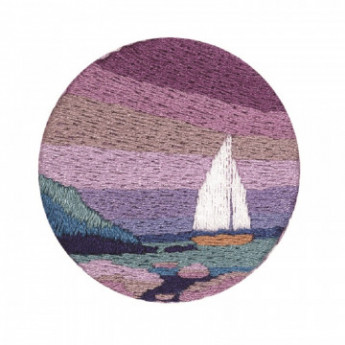 Набор для вышивания PANNA Живая картина Брошь. Морской закат, JK-2148