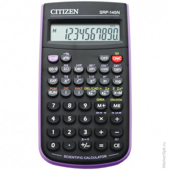 Калькулятор научный Citizen SRP-145NPU, 10 разр., 86 функц., пит. от батарейки, 78*153*12мм, фиолет.