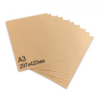 Крафт-бумага для упаковки, 297х420 мм (формат А3), 78 г/м2, 100 листов, BRAUBERG
