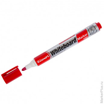 Маркер для белых досок Luxor "750" красный, пулевидный, 1-3мм 12 шт/в уп