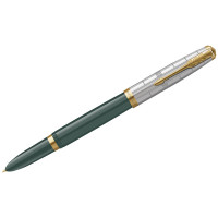 Ручка перьевая Parker '51 Forest Green GT' темно-синяя, 0,4мм, подарочная упаковка