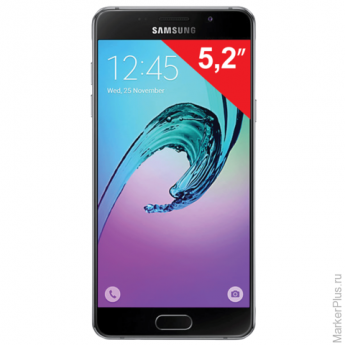 Смартфон SAMSUNG Galaxy A5, 2 SIM, 5,2", 4G (LTE), 5/13 Мп, 16 Гб, microSD, черный, сталь и стекло, SM-A510FZKDSER