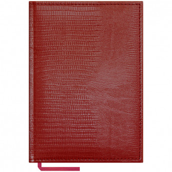 Ежедневник недатированный А5 160л., кожзам, "Reptile", бордовый
