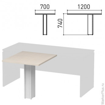Опора ЛДСП брифинг-стола "Директ" шириной 800, 1200 мм, белый, 401509-290