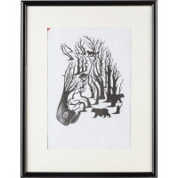 Рамка с паспарту, пластик, 30х40, черный цвет 508П