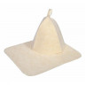Набор для бани из 2-х пр. Шапка,коврик Classic white TM Бацькина баня,13207