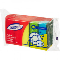 Губка Luscan для посуды Макси 5 штук/упаковка 95х65х30 мм, комплект 5 шт