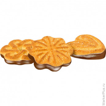 Печенье Яшкино Чайное,сахарное с глазированным дном, 4кг