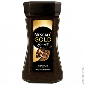 Кофе растворимый NESCAFE "Gold Barista Style" молотый в растворимом, 85 г, стеклянная банка, 1223142