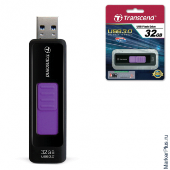 Флэш-диск 32 GB, TRANSCEND Jet Flash 760, USB 3.0, черный, TS32GJF760