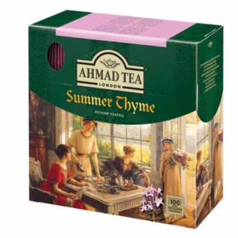 Чай AHMAD "Summer Thyme", чёрный с чабрецом, 100 пакетиков в конвертах по 1,8г, 1240