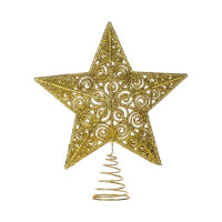 Новогоднее украшение верхушка Звезда золото 22x19x4,4см арт.91392