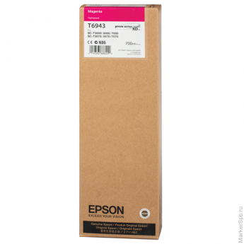 Картридж струйный для плоттера EPSON (C13T694300) Epson SC-T3000/5000/7000 и др., пурпурный, 700 мл,