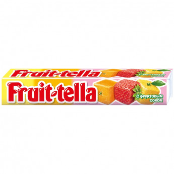 Жевательная конфета Fruittella, ассорти, с фруктовым соком, 41г, 21 шт/в уп