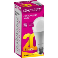 Лампа светодиодная ОНЛАЙТ OLL-A60-20-230-2.7K-E27 20Вт Е27 2700К 61157
