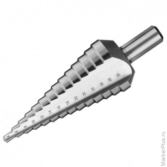Сверло ступенчатое ЗУБР 4-30мм, 14 ступеней, сталь Р6М5 (29670-4-30-14_z01)