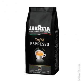 Кофе в зернах LAVAZZA (Лавацца) "Caffe Espresso", натуральный, 500 г, вакуумная упаковка, 1875