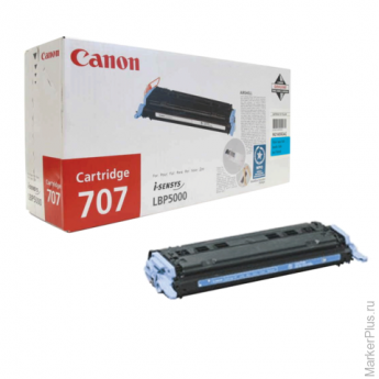 Картридж лазерный CANON (707C) LBP5000/5100, голубой, оригинальный, ресурс 2000 стр., 9423A004