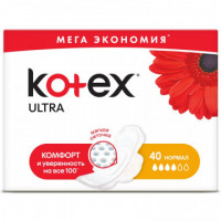Прокладки женские гигиенические Kotex ultra комф.норм.40шт, комплект 40 шт