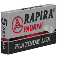 Сменные лезвия Rapira PLATINUM LUX клас.для Т-образ.станка 5шт/уп РК-05ПЛ01, комплект 5 шт