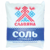 Соль пищевая 1 кг, "Славяна", мелкая, пэт пакет, ш/к 80176