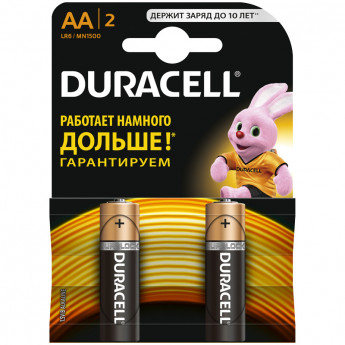 Батарейка Duracell Basic AA (LR06) алкалиновая, 2BL 2 шт/в уп
