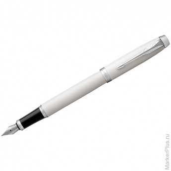 Ручка перьевая Parker "IM White CT" синяя, 0,8мм, подар. уп.