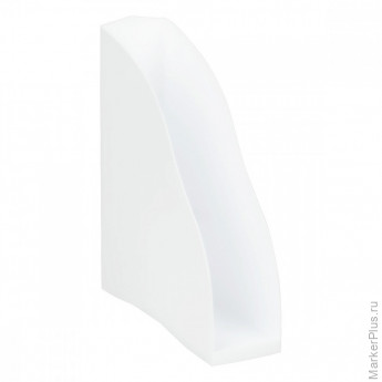 Лоток для бумаг вертикальный СТАММ "Дельта", белый, ширина 85мм