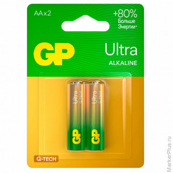 Батарейки КОМПЛЕКТ 2 шт, GP Ultra G-Tech, AA (LR6,15А), алкалиновые, пальчиковые, 15A, 15AUA21-2CRSBC2 Батарейки КОМПЛЕКТ 2 шт, GP Ultra G-Tech, AA (LR6,15А), алкалиновые, пальчиковые, 15A, 15AUA21-2CRSBC2