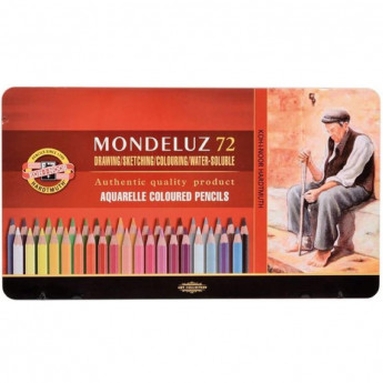 Карандаши акварельные цвет. KOH-I-NOOR MonduluzOldMan 72цв/наб 3727072001PL