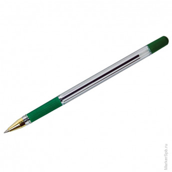 Ручка шариковая "MC Gold" зеленая, 0,5мм, грип