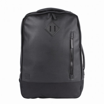 Рюкзак BRAUBERG молодежный с отделением для ноутбука, Квадро, искусственная кожа, черный, 44х29х13 см, 227088