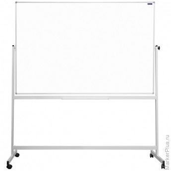 Доска магнитно-маркерная 120*180см, поворотная, двустронняя, мобильная, алюминиевый профиль