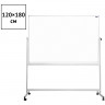 Доска магнитно-маркерная 120*180см, поворотная, двустронняя, мобильная, алюминиевый профиль