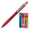 Ручка шариковая масляная PILOT автоматическая, BPRG-10R-F "Rex Grip", корпус красный, резиновый упор, 0,32 мм, красная