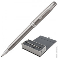 Ручка шариковая PARKER 'Sonnet Core Stainless Steel CT', корпус серебристый, палладиевые детали, черная, 1931512