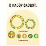 Спирограф для рисования ТРИ СОВЫ 'Джунгли', дерево, 2 зубчатых колеса,5 зубчатых кругов
