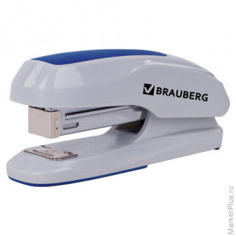 Степлер №24/6, 26/6 BRAUBERG "Extra", до 30 листов, серо-синий, 229087