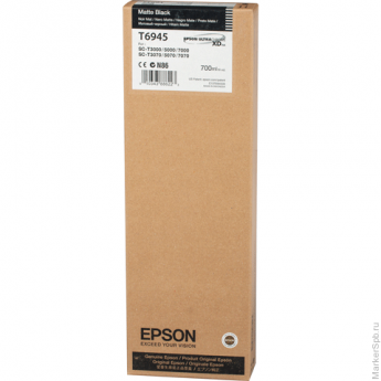 Картридж струйный для плоттера EPSON (C13T694500) Epson SC-T3000/5000 и др., черный, 700 мл, для мат