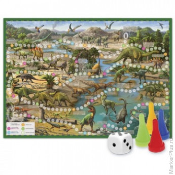 Настольная игра. Путешествие в мир динозавров. 59,5x42 см