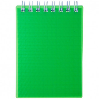 Блокнот А5 80л. на гребне "DIAMOND NEON- Зеленый", пластиковая обложка