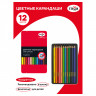 Карандаши цветные Гамма, 12цв, квадратные, заточен., метал. пенал Карандаши цветные Гамма, 12цв, квадратные, заточен., метал. пенал