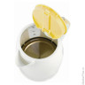 Чайник SUPRA KES-1726, 1,7 л, 2200 Вт, закрытый нагревательный элемент, пластик, белый/желтый