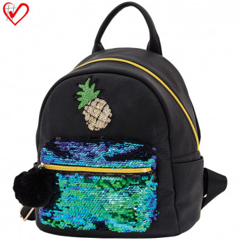 Рюкзак Berlingo Glam Style "Pineapple" 26*21*12см, 1 отделение, 3 кармана, уплотненная спинка
