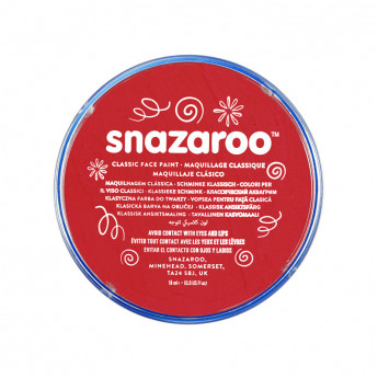 Краска для лица и тела Snazaroo, 18мл, красный яркий