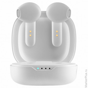 Наушники с микрофоном (гарнитура) DEFENDER TWINS 920, Bluetooth, беспроводные, белые, 63920