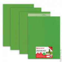 Цветной фетр для творчества, 400х600 мм, BRAUBERG, 3 листа, толщина 4 мм, плотный, зеленый, 660656