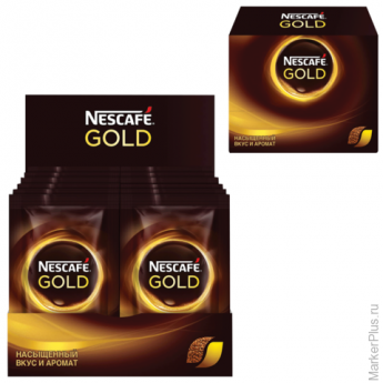 Кофе растворимый NESCAFE "Gold", сублимированный, 30 пакетов по 2 г (упаковка 60 г), 12138020