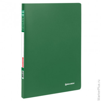 Папка 10 вкладышей BRAUBERG "Office", зеленая, 0,5 мм, 271323