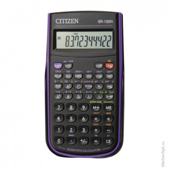 Калькулятор научный Citizen SR-135NPU, 10 разр., 128 функц., пит. от батарейки, 141*78*12мм, фиолет.